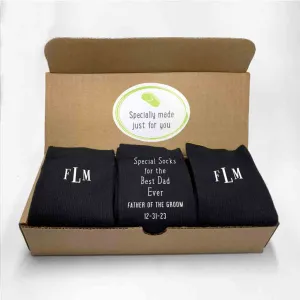 Monogrammed Wedding Socks for the Father of the Groom
