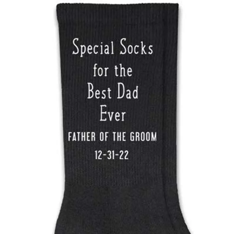 Monogrammed Wedding Socks for the Father of the Groom