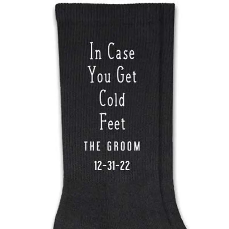 Monogrammed Wedding Socks for the Groom - 3 Pair Gift Box Set