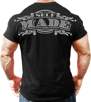 Monsta Clothing Co. Self Made Men's Bodybuilding Workout Athletic Gym Graphic T-Shirt