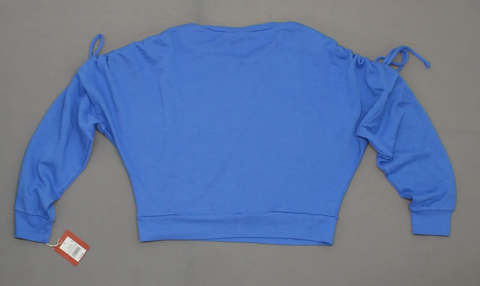 Mossimo Women's Ruched Tie Sleeve Pullover French Terry Sweatshirt