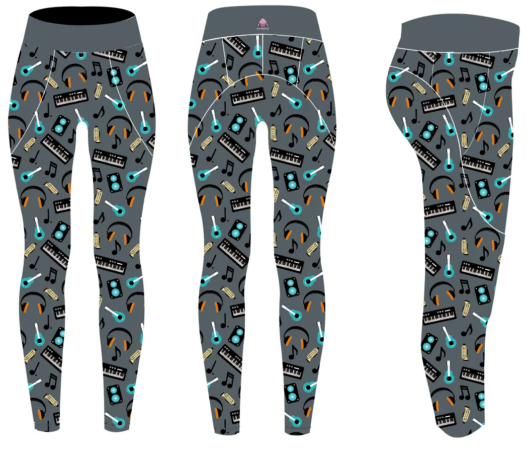 Music Women's Activewear Leggings - Capri 21" inside leg