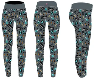 Music Women's Activewear Leggings - Capri 21" inside leg
