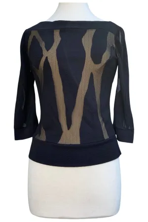 MYCALA Boat Neckline Fitted Top