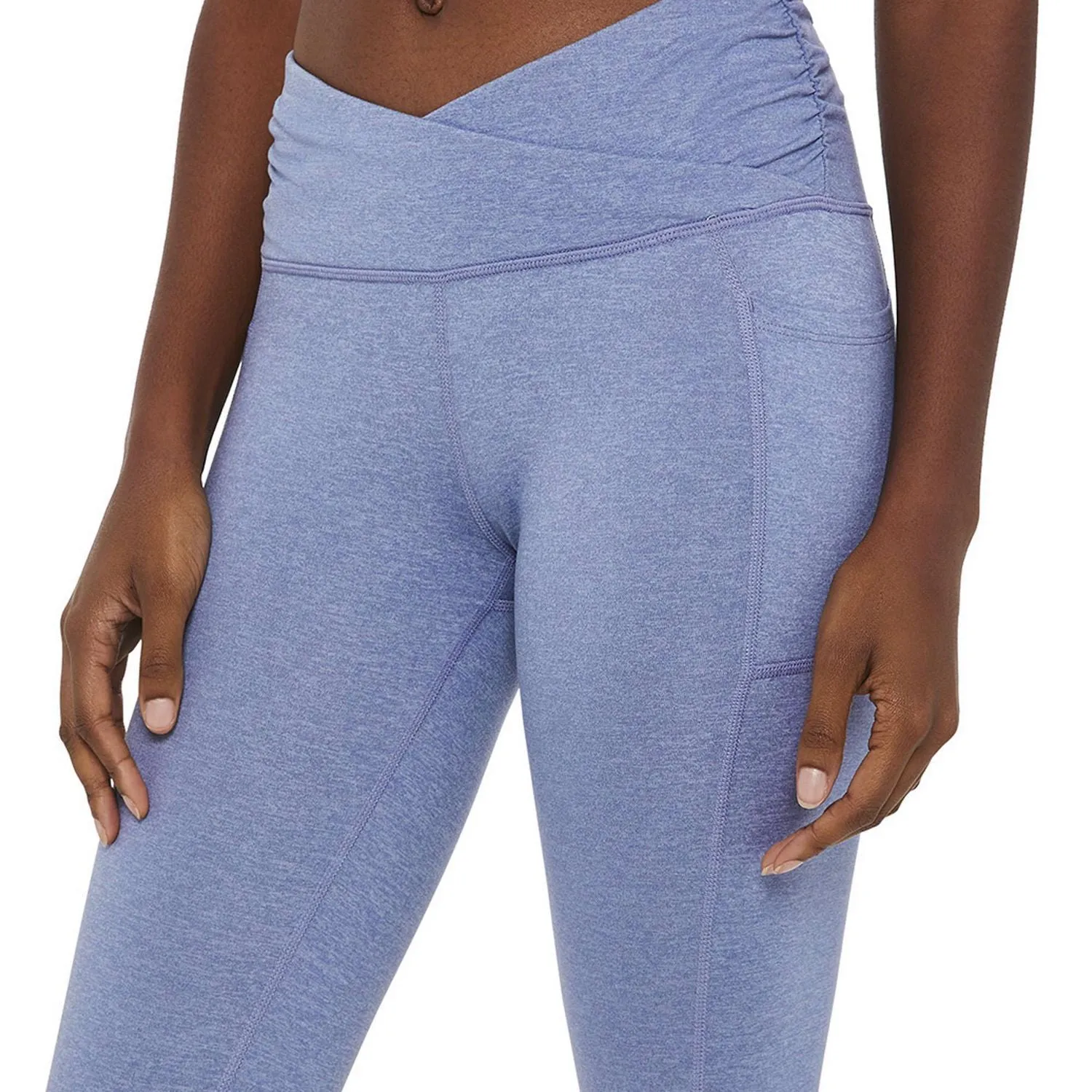 New Athletic Works Women's Cross-Over Capri in Light purple/blue, Sz XL!