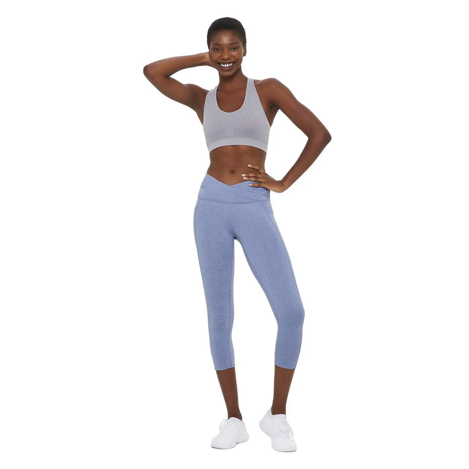 New Athletic Works Women's Cross-Over Capri in Light purple/blue, Sz XL!