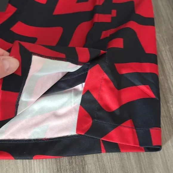 NEW J. Lindeberg large skirt skort athletic women’s red blue $115 tennis golf