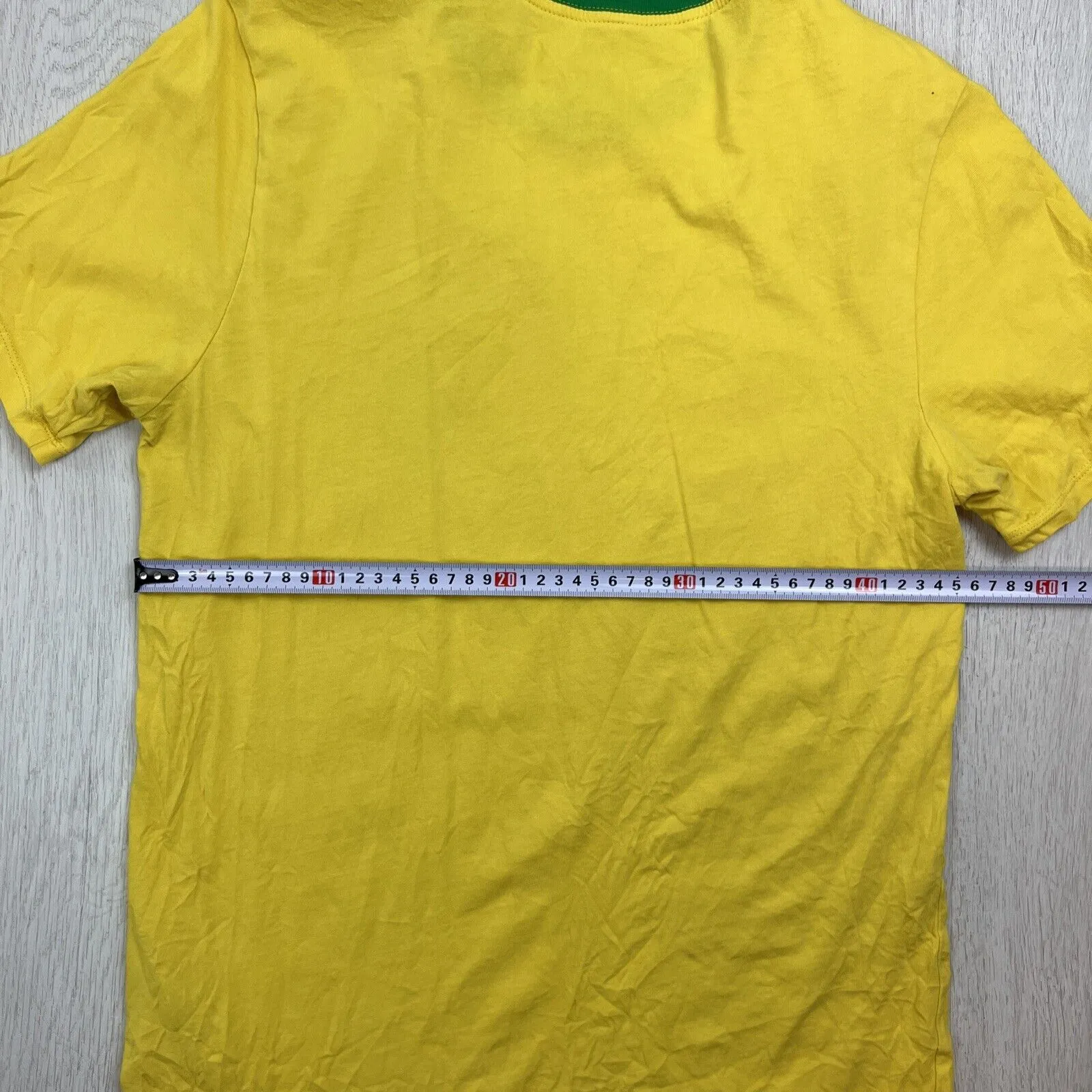 Nike Brazil Football Soccer Yellow Athletic CutT-shirt Size Medium