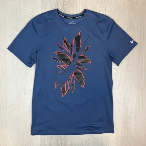 Nike Running Mens Blue Activewear T-Shirt Size Small
