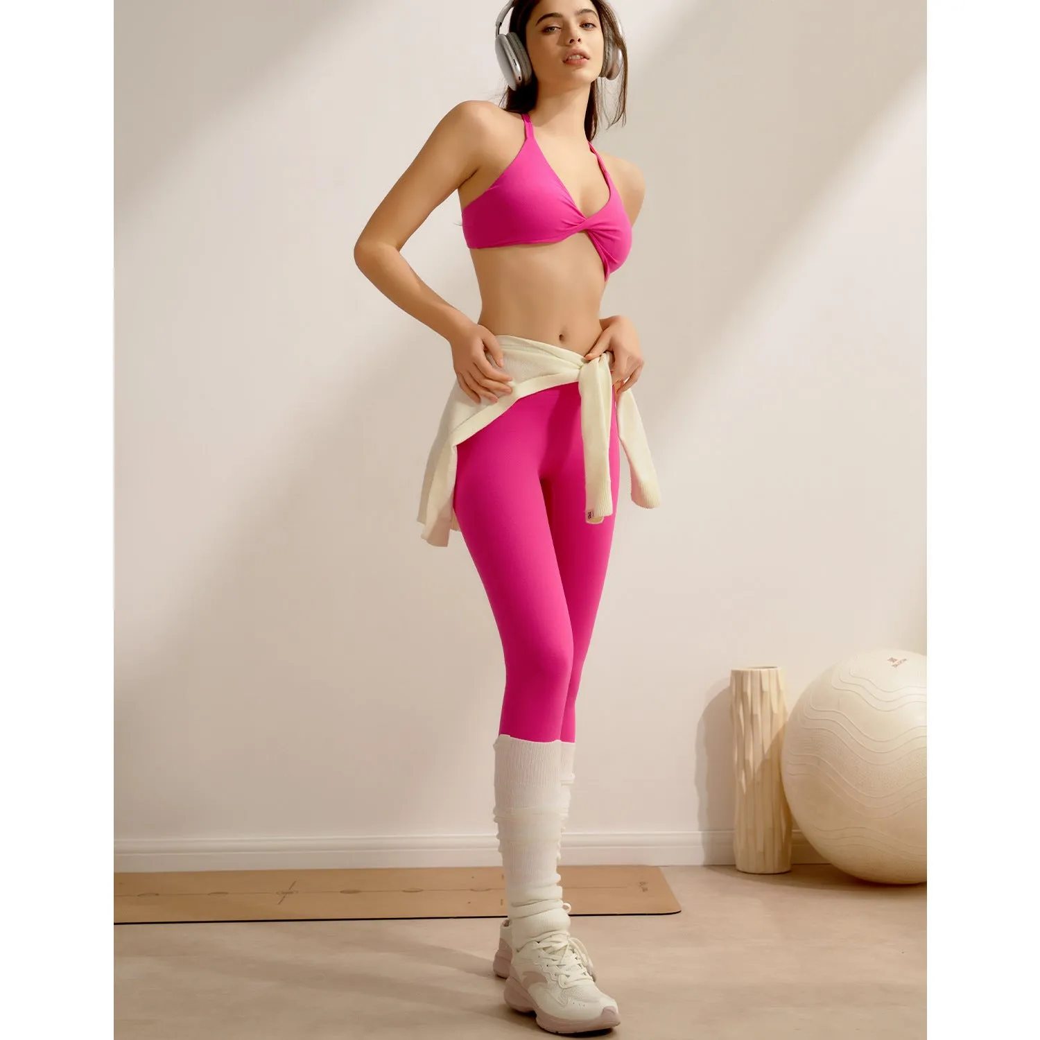 Nude Feel Cross Beauty Back Shock Twisted Sports Set