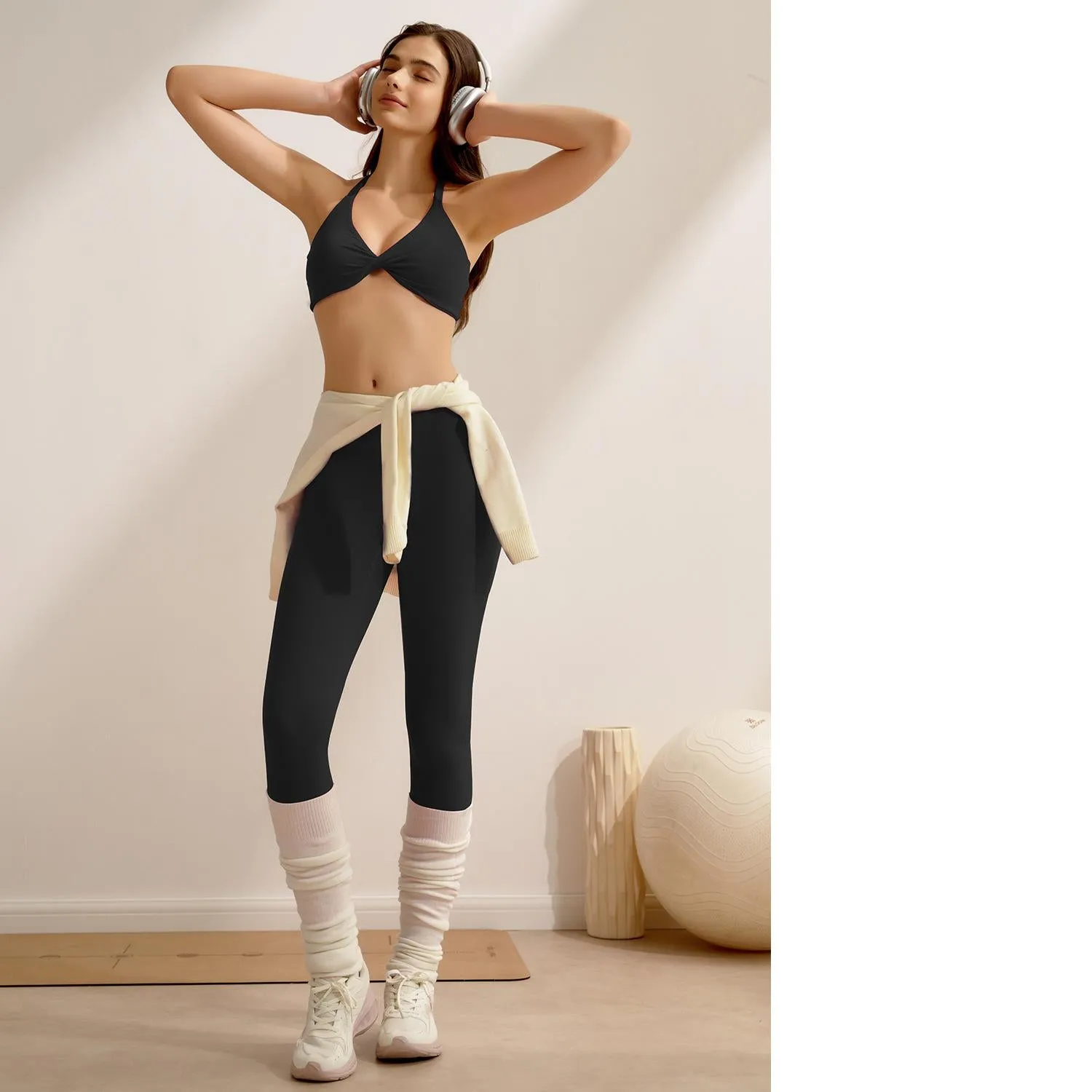 Nude Feel Cross Beauty Back Shock Twisted Sports Set