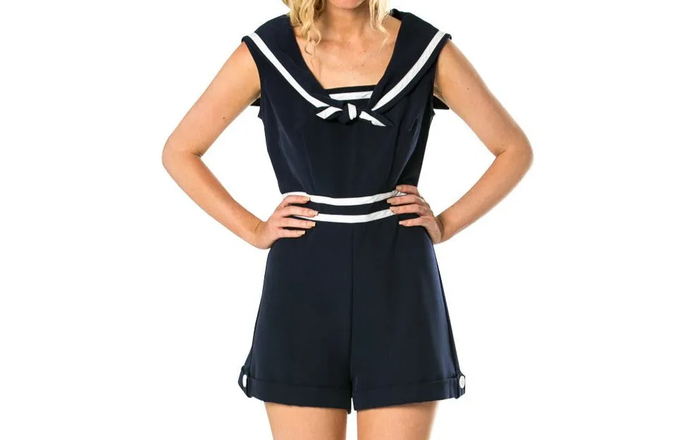 Number One Navy Sailor Suit Romper