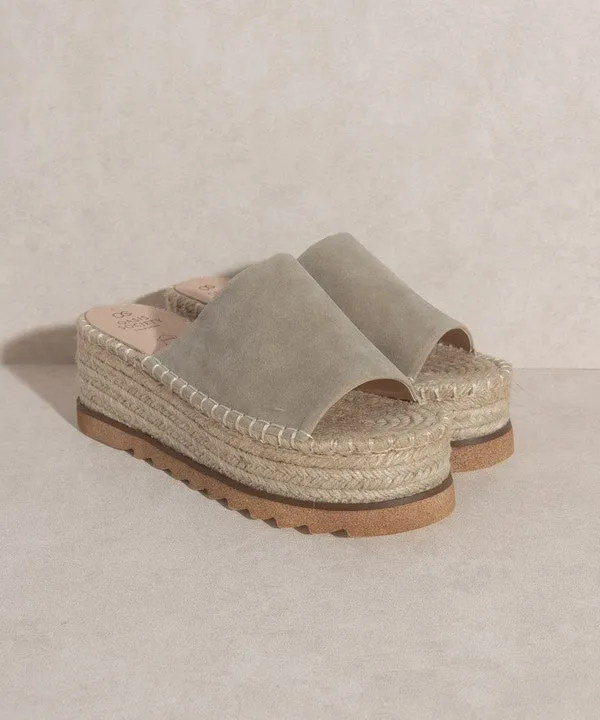 OASIS  Ivy Espadrille Platform Slide