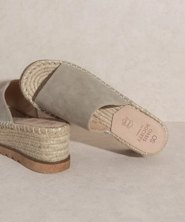 OASIS  Ivy Espadrille Platform Slide