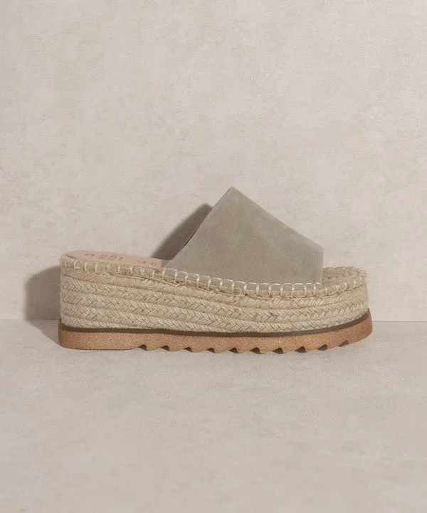 OASIS  Ivy Espadrille Platform Slide