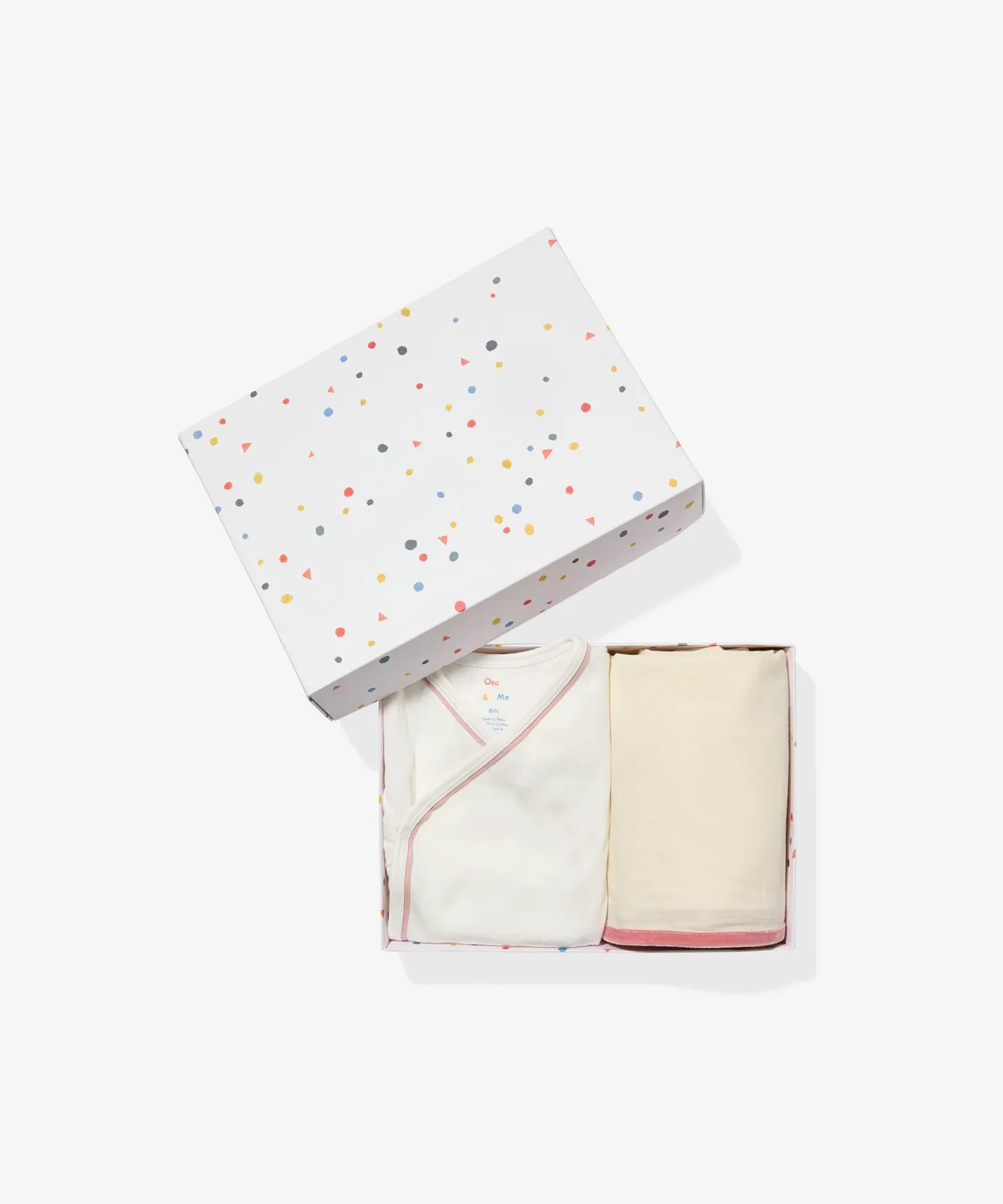 Organic Blanket Bundle, Pink Piping