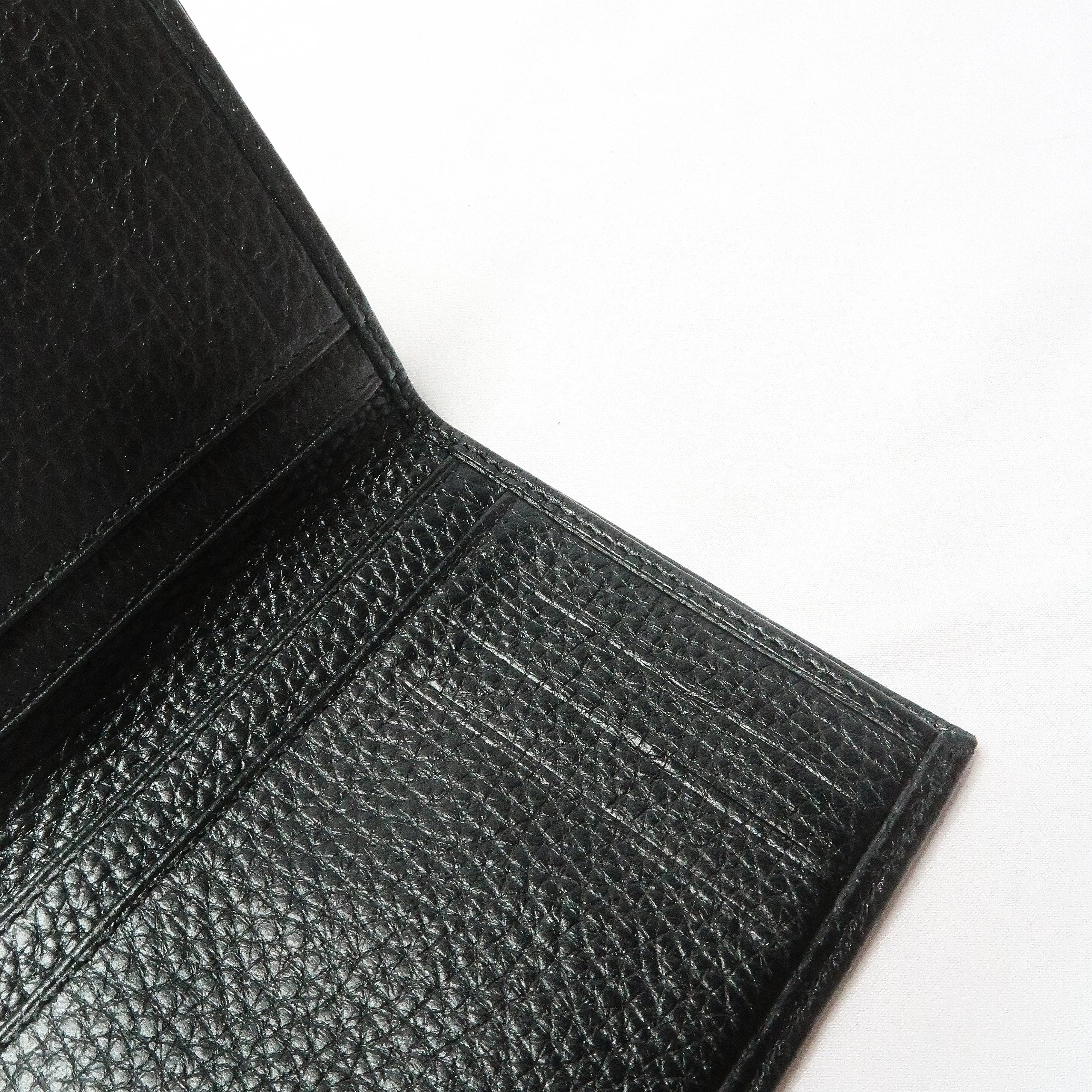 'Osaka' Black Grain Leather Card Wallet
