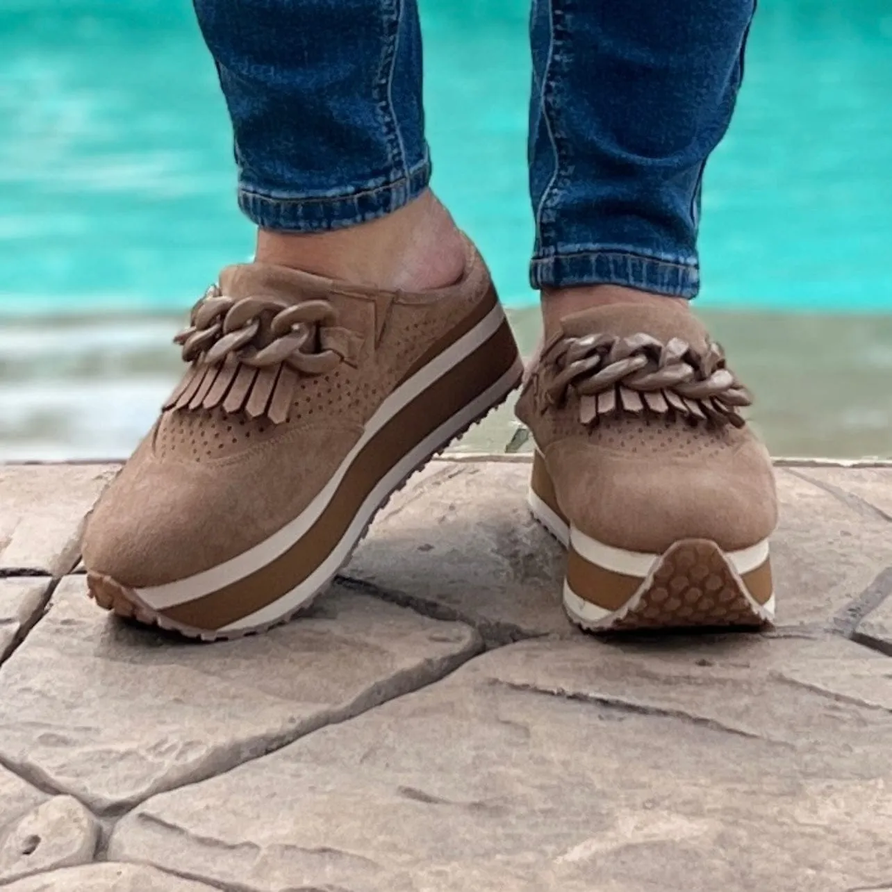 Paloma-3 Platform Loafer - Taupe