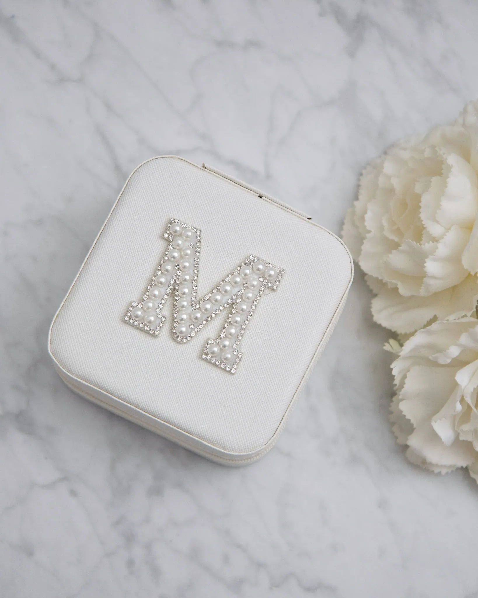 Pearl Monogrammed Jewelry Box