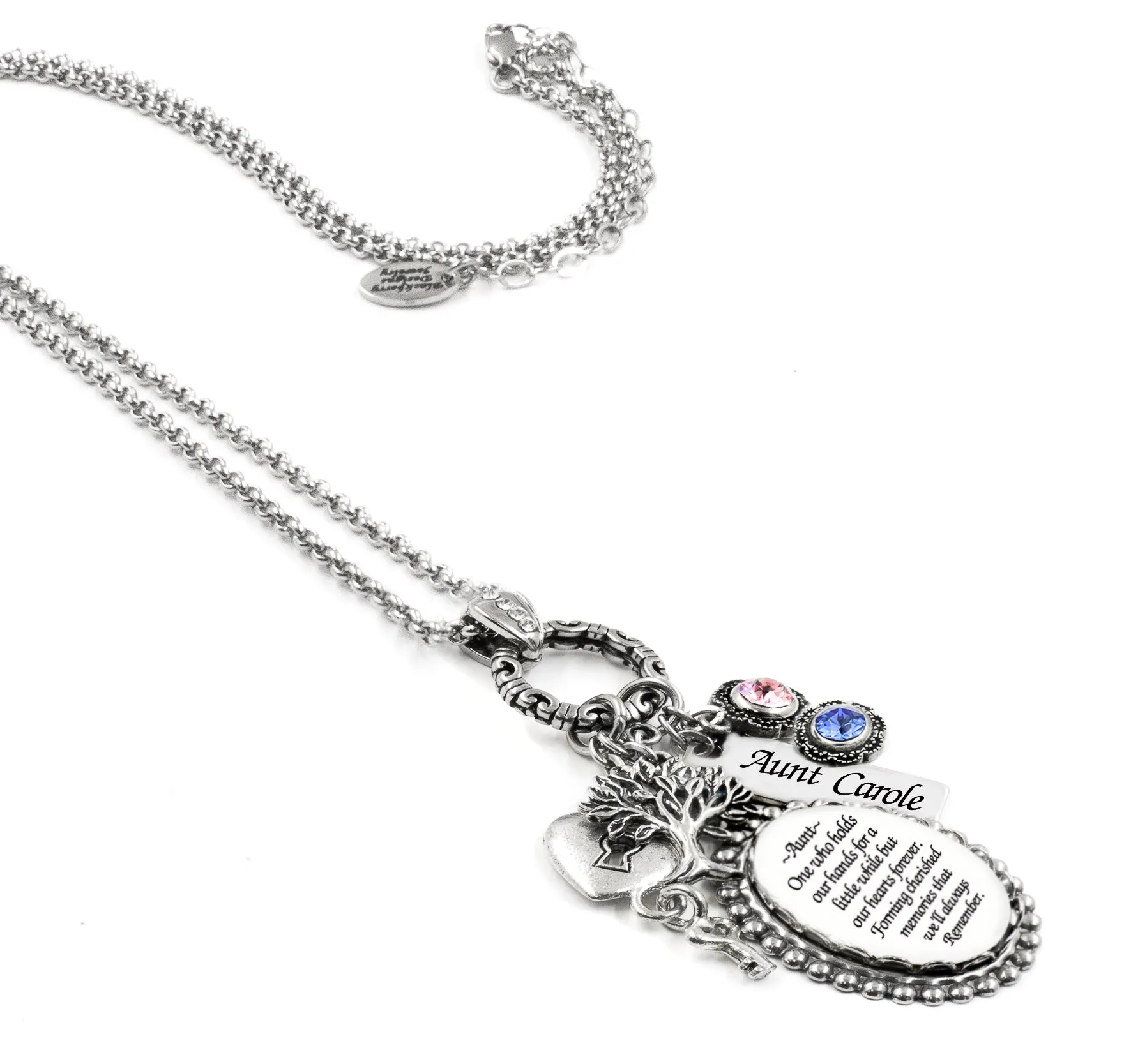 Personalized Aunt Charm Necklace