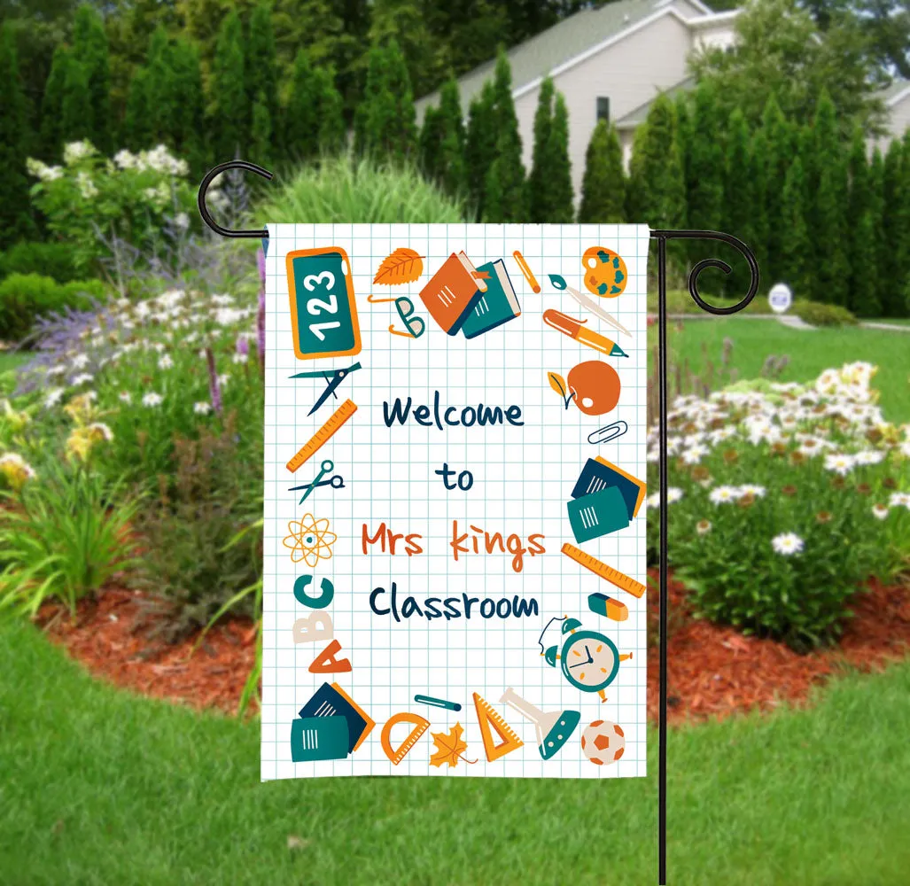 Personalized Classroom Flag - Teacher Flag - Classroom Decor - School Supplies