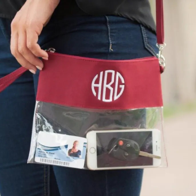 Personalized Clear Stadium Purse