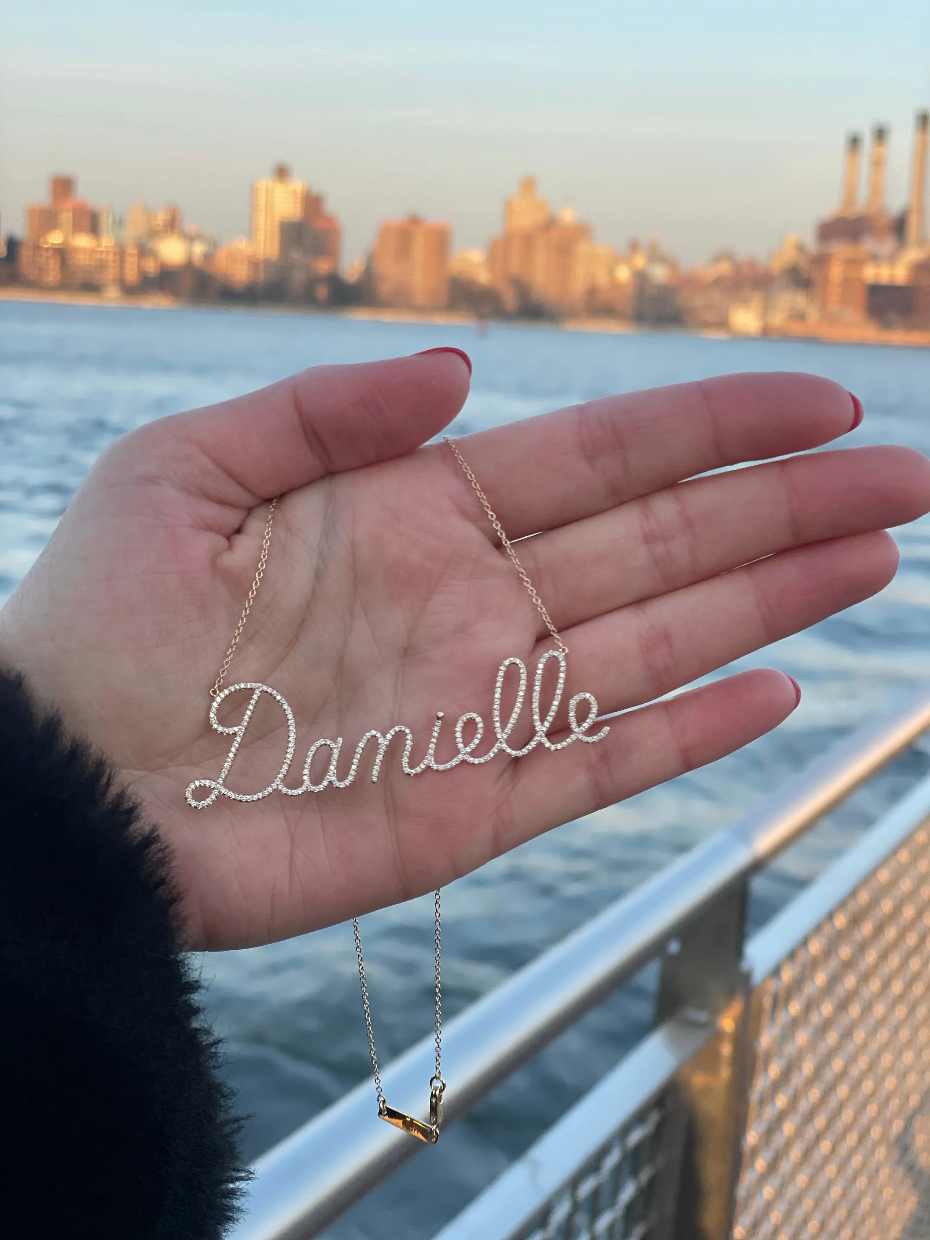 Personalized Diamond Script Name Necklace