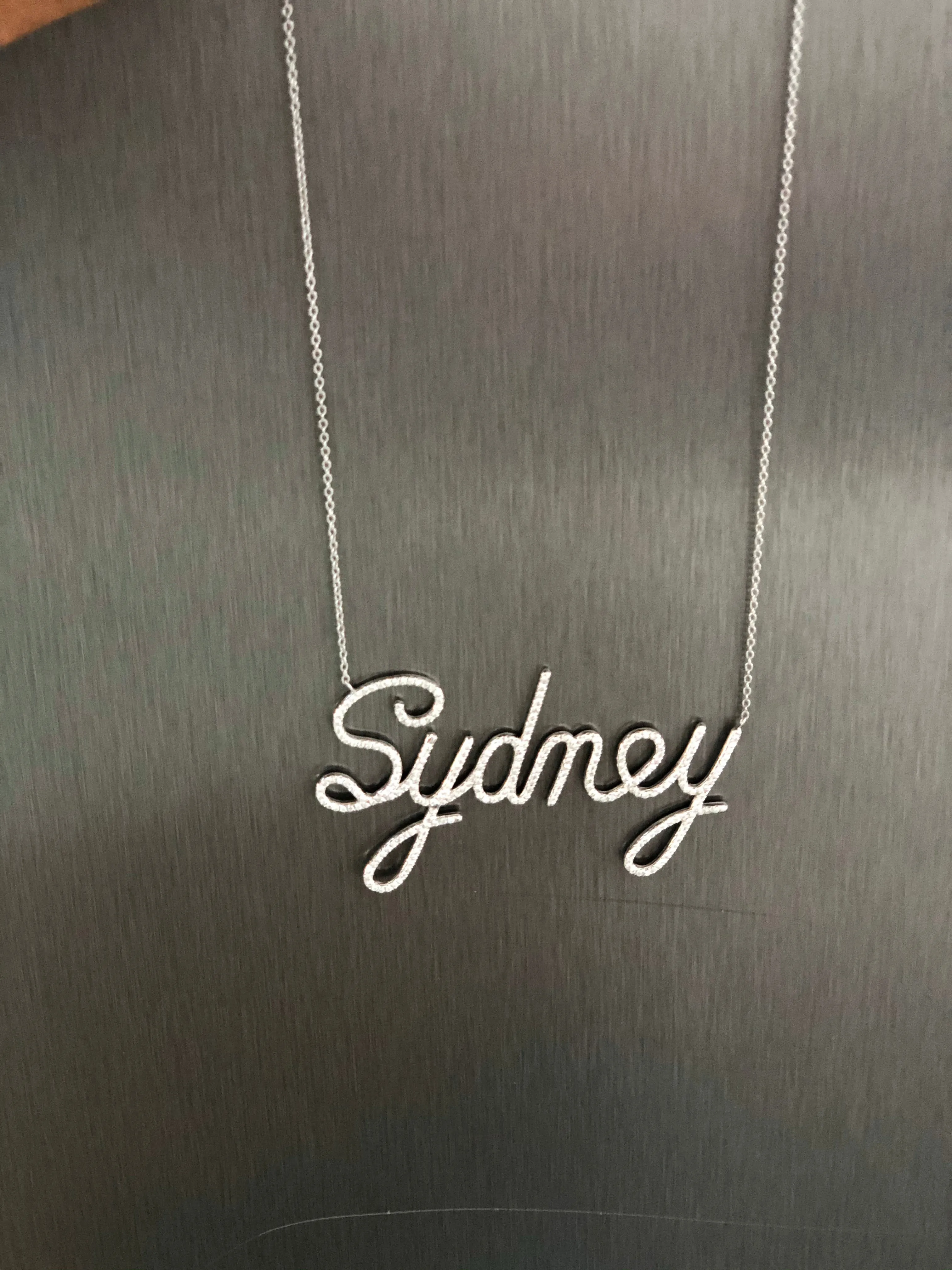 Personalized Diamond Script Name Necklace