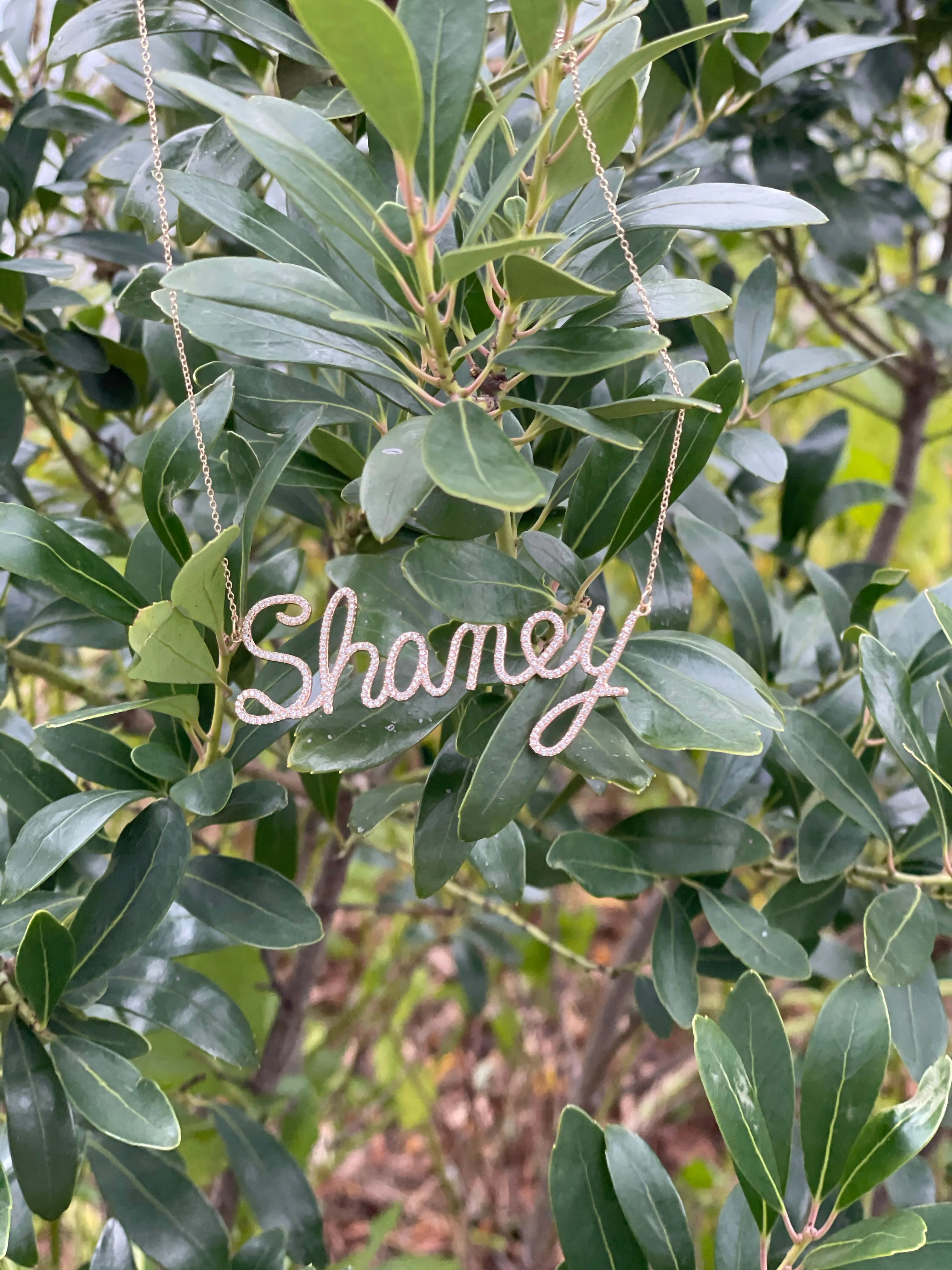 Personalized Diamond Script Name Necklace