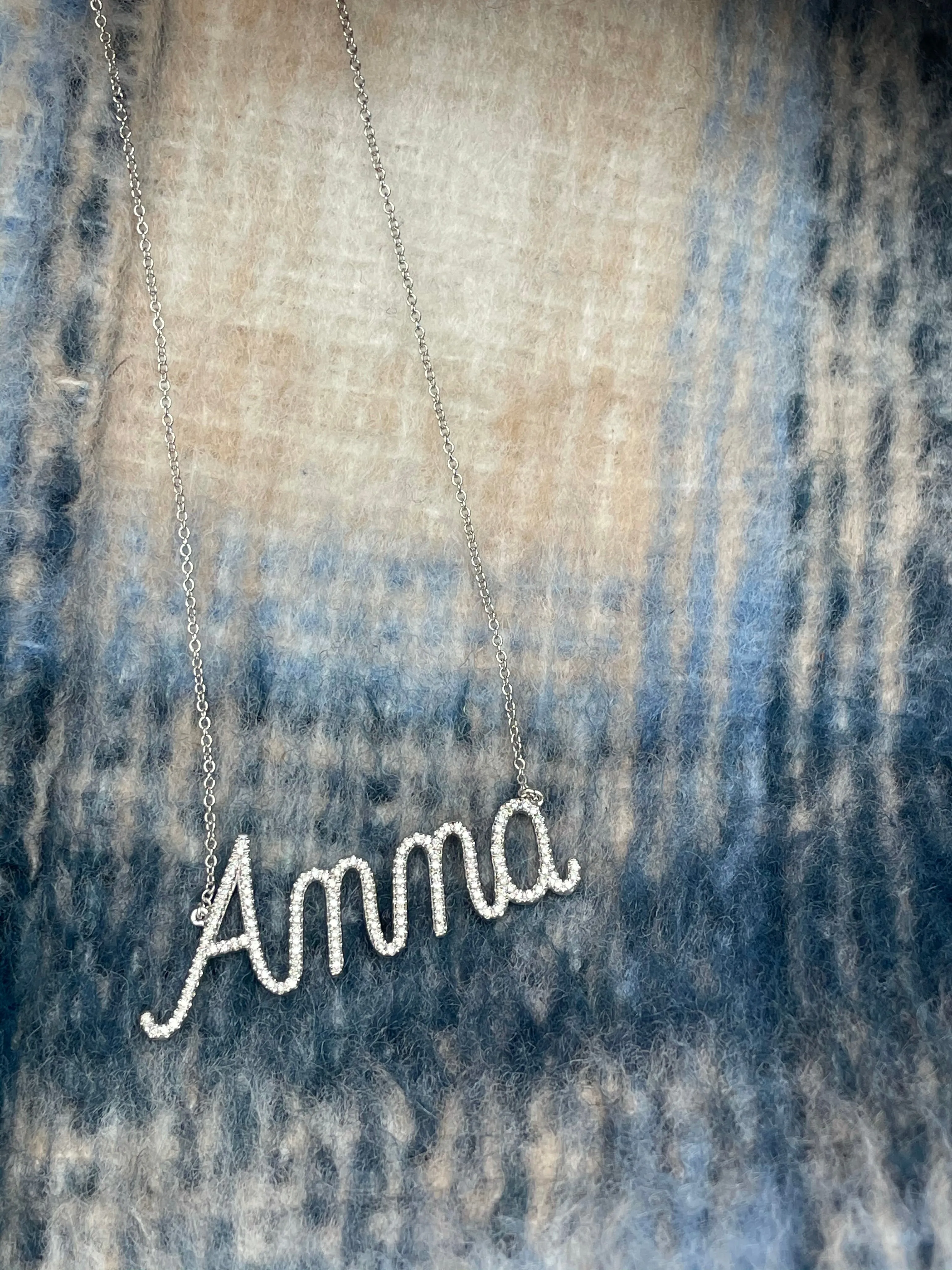 Personalized Diamond Script Name Necklace