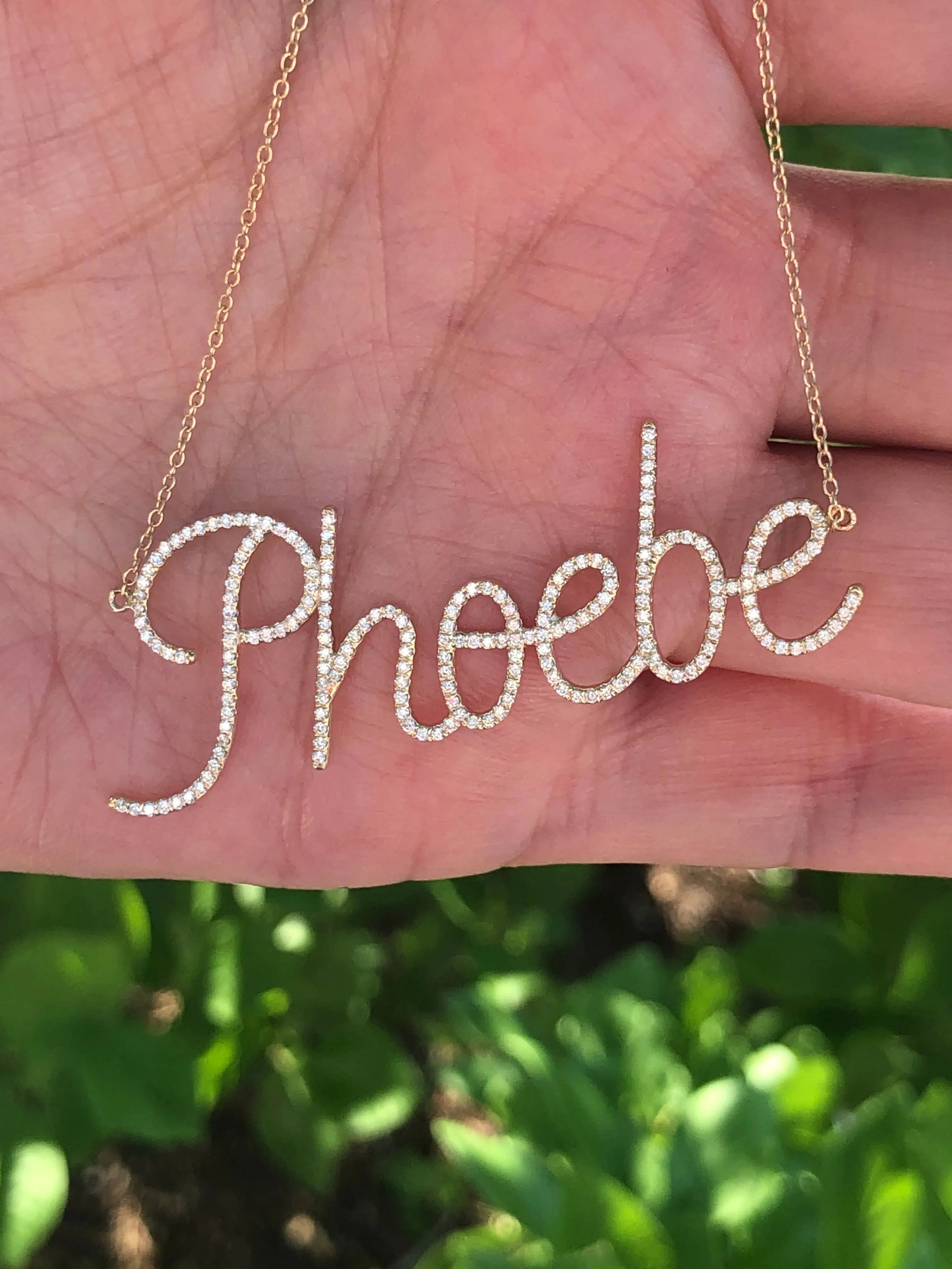 Personalized Diamond Script Name Necklace