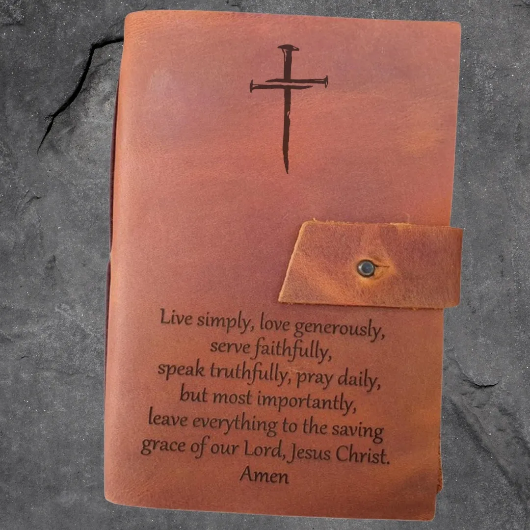 Personalized Handmade Leather Journal Notebook A5 Size 5.8x8.3 Inches Lined Paper
