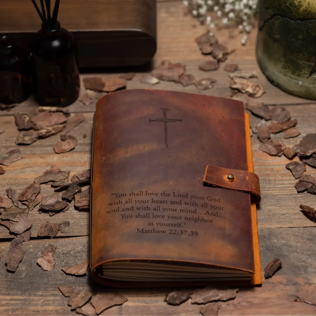 Personalized Handmade Leather Journal Notebook A5 Size 5.8x8.3 Inches Lined Paper