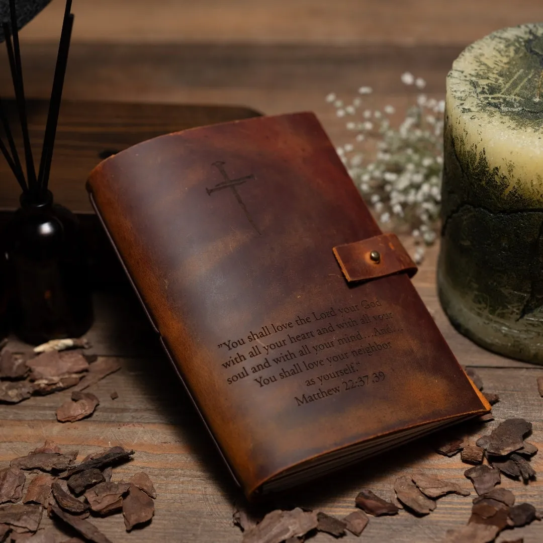 Personalized Handmade Leather Journal Notebook A5 Size 5.8x8.3 Inches Lined Paper