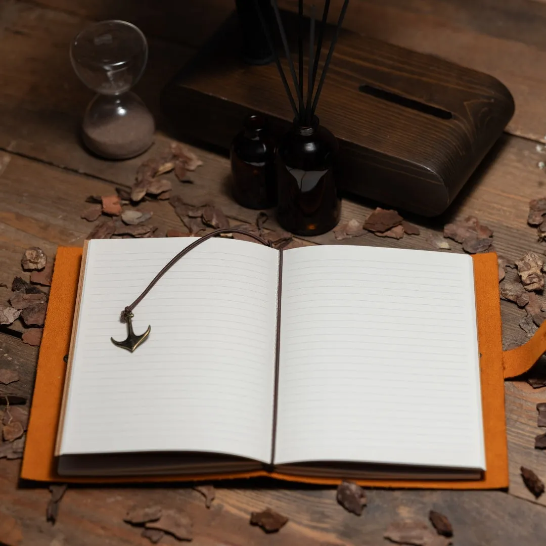 Personalized Handmade Leather Journal Notebook A5 Size 5.8x8.3 Inches Lined Paper