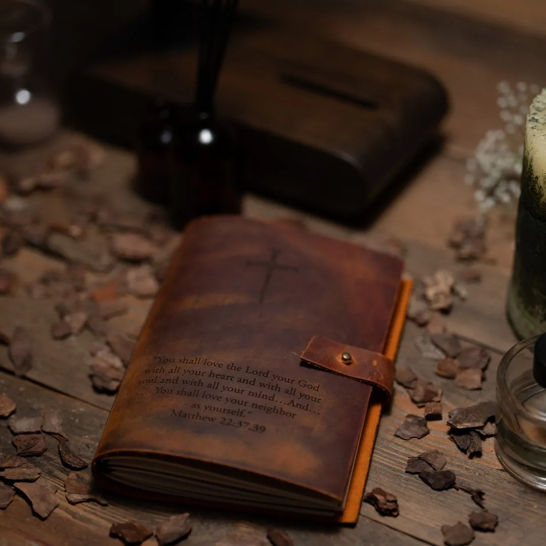 Personalized Handmade Leather Journal Notebook A5 Size 5.8x8.3 Inches Lined Paper