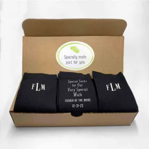 Personalized Monogrammed Socks for Father of the Bride