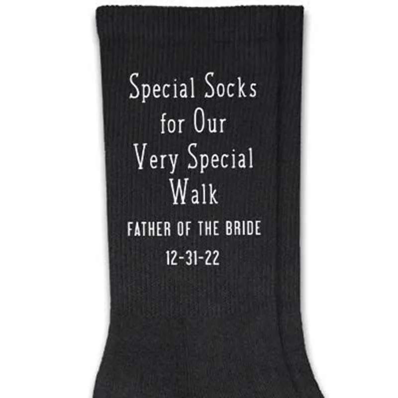 Personalized Monogrammed Socks for Father of the Bride