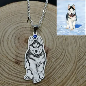 Personalized Photo Birthstone Necklace