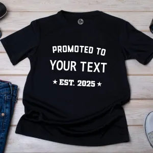 Personalized Promoted to Pregnancy Announcement T-Shirts | Customize for Dada, Dadi, Chacha, Mama etc