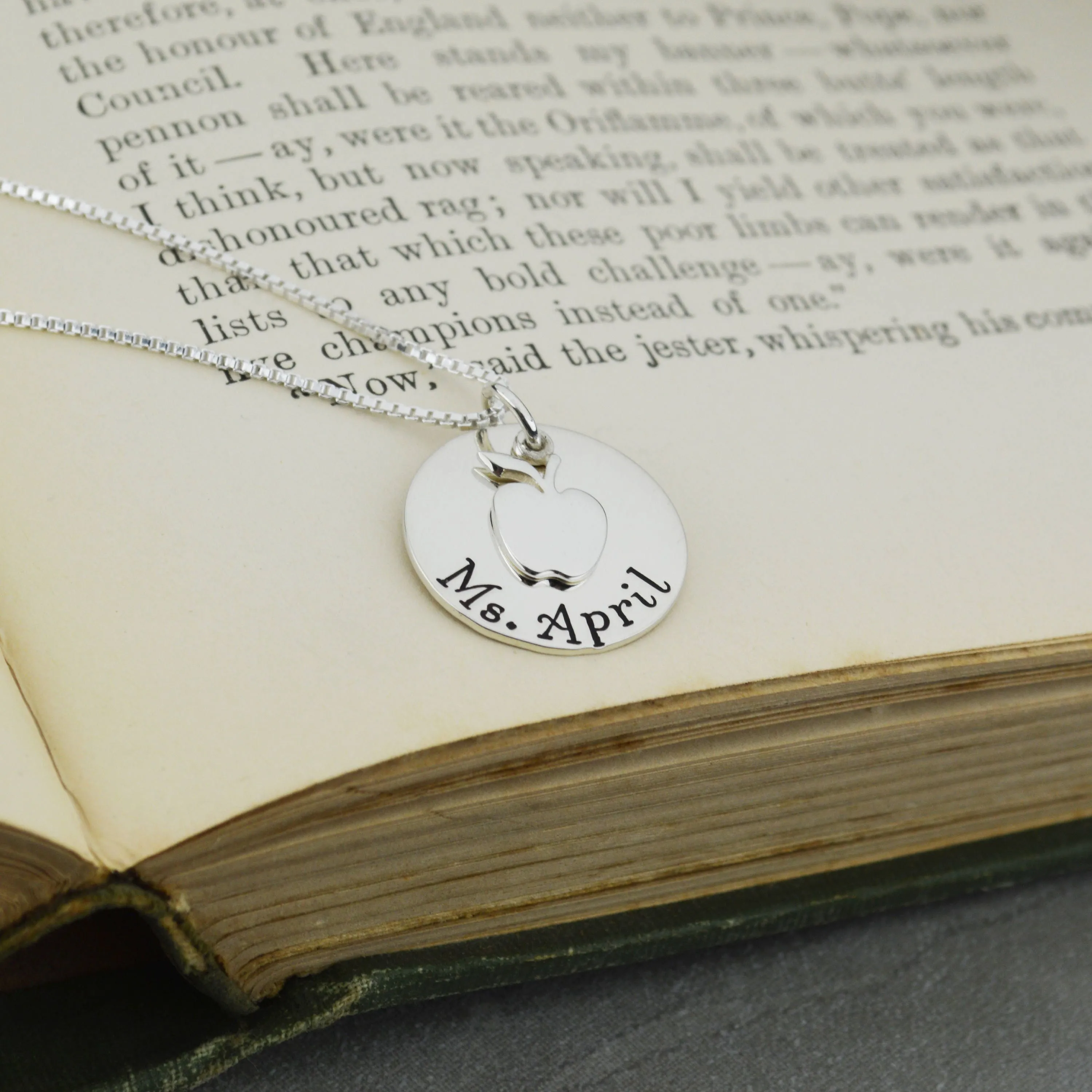 Personalized Teacher Necklace
