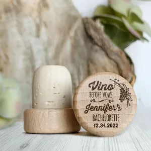 Personalized Wine Stopper Bachelorette Vino Before Vows