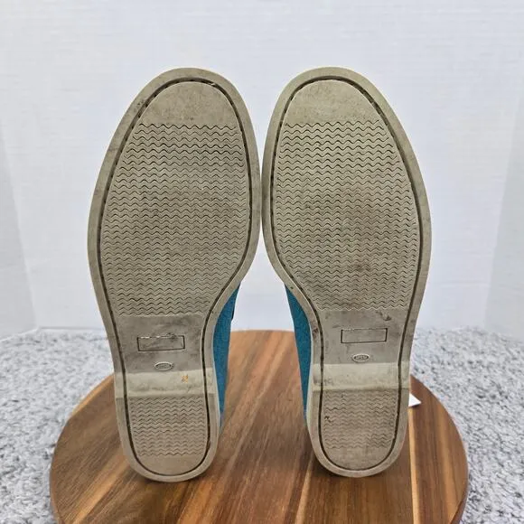 Peter Millar Light Blue Canvas Casual Lifestyle Daily Loafer Boat Shoe Mens 9 M