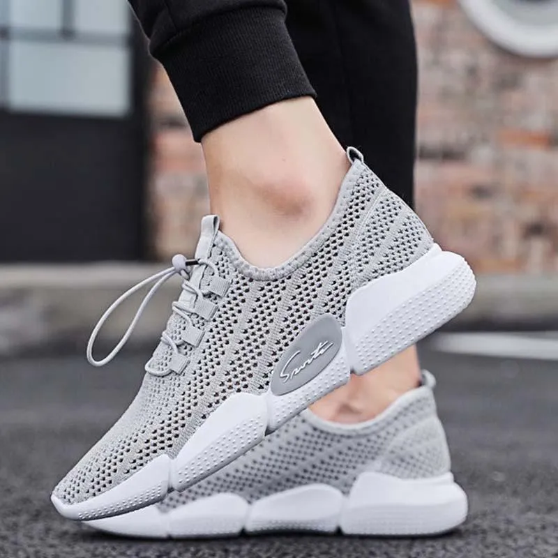 Plus Size 39-44 Summer Men White Mesh Sneakers Breathable Basketball Shoes Women Non-slip Running Shoes Outdoor Travel Shoes