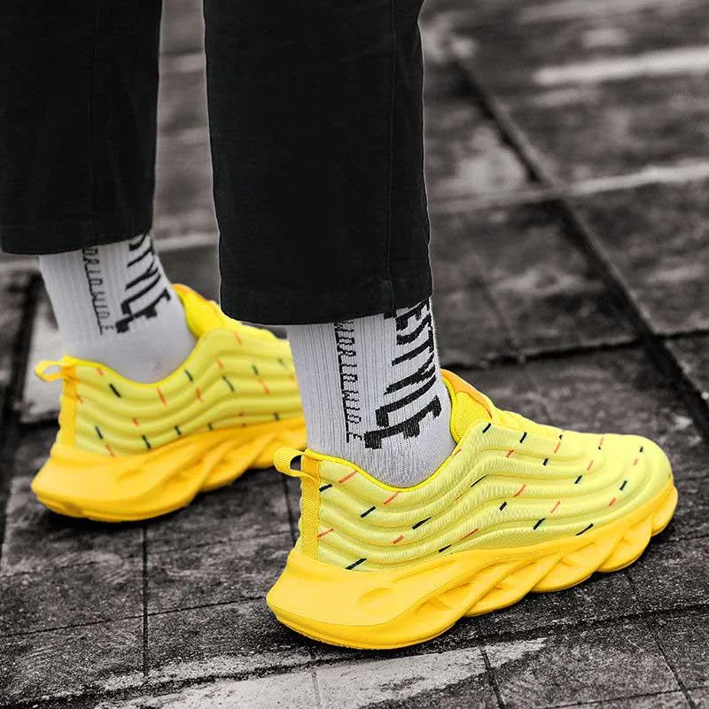 Plus Size39-44 Men Low-top Sneakers Running Basketball Sock Shoes Breathable Lightweight Non-slip Sock Shoes Wear-resistant Deodorant Blade Shoes