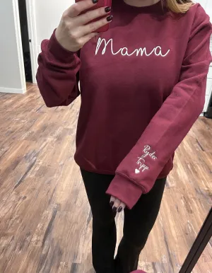 PREORDER Custom Sleeve Cuff Embroidered Sweatshirt