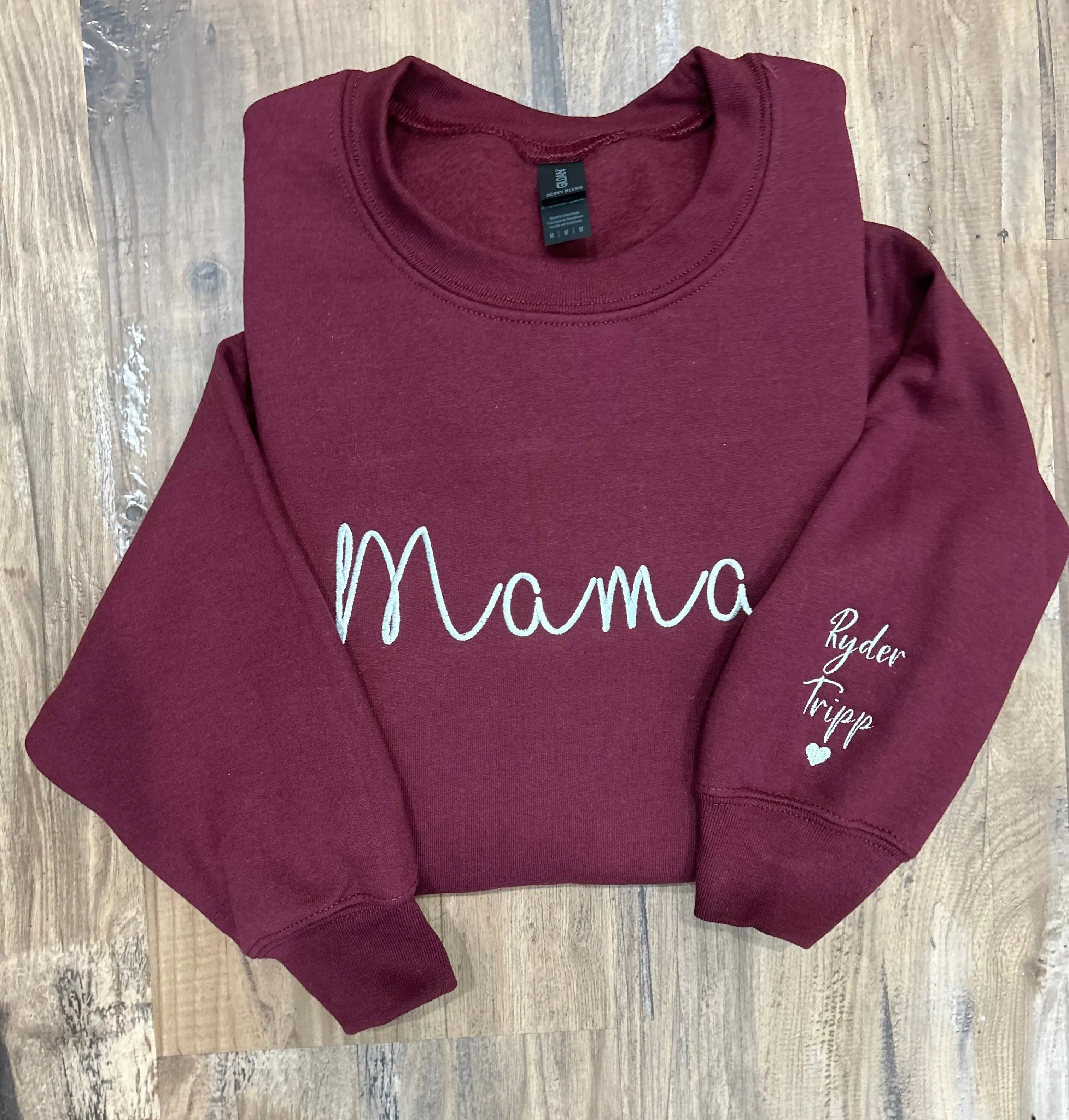 PREORDER Custom Sleeve Cuff Embroidered Sweatshirt