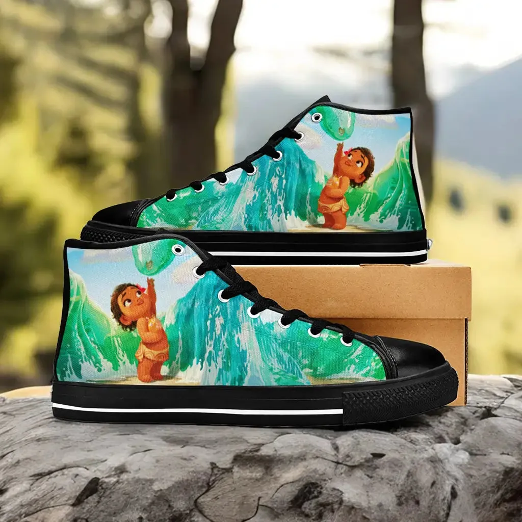 Princess Moana Waialiki Maui Shoes High Top Sneakers for Kids and Adults