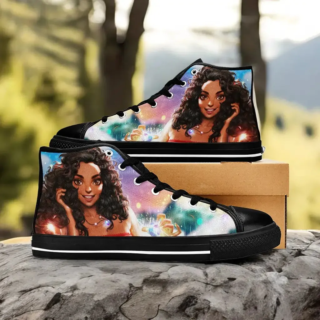 Princess Moana Waialiki Maui Shoes High Top Sneakers for Kids and Adults