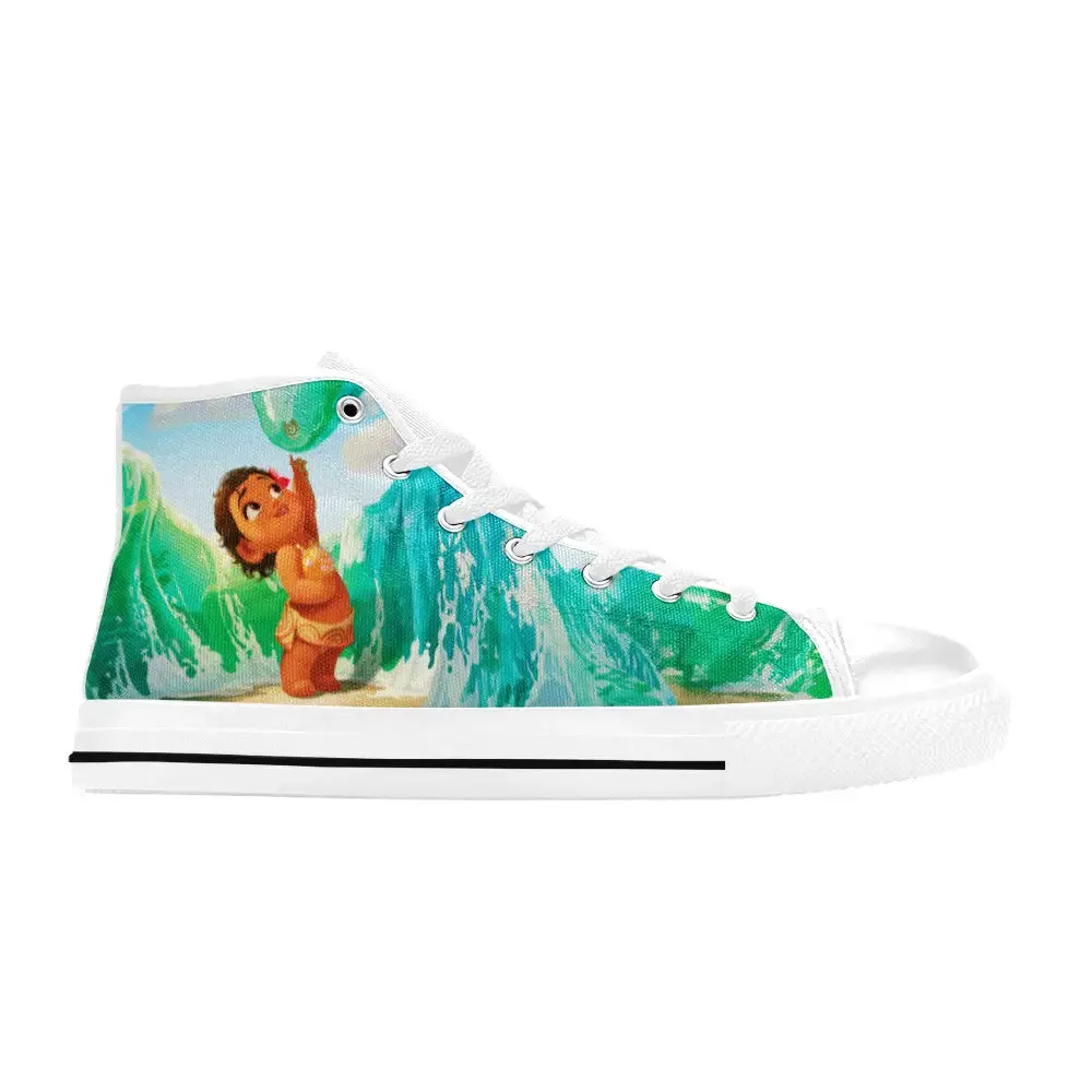 Princess Moana Waialiki Maui Shoes High Top Sneakers for Kids and Adults